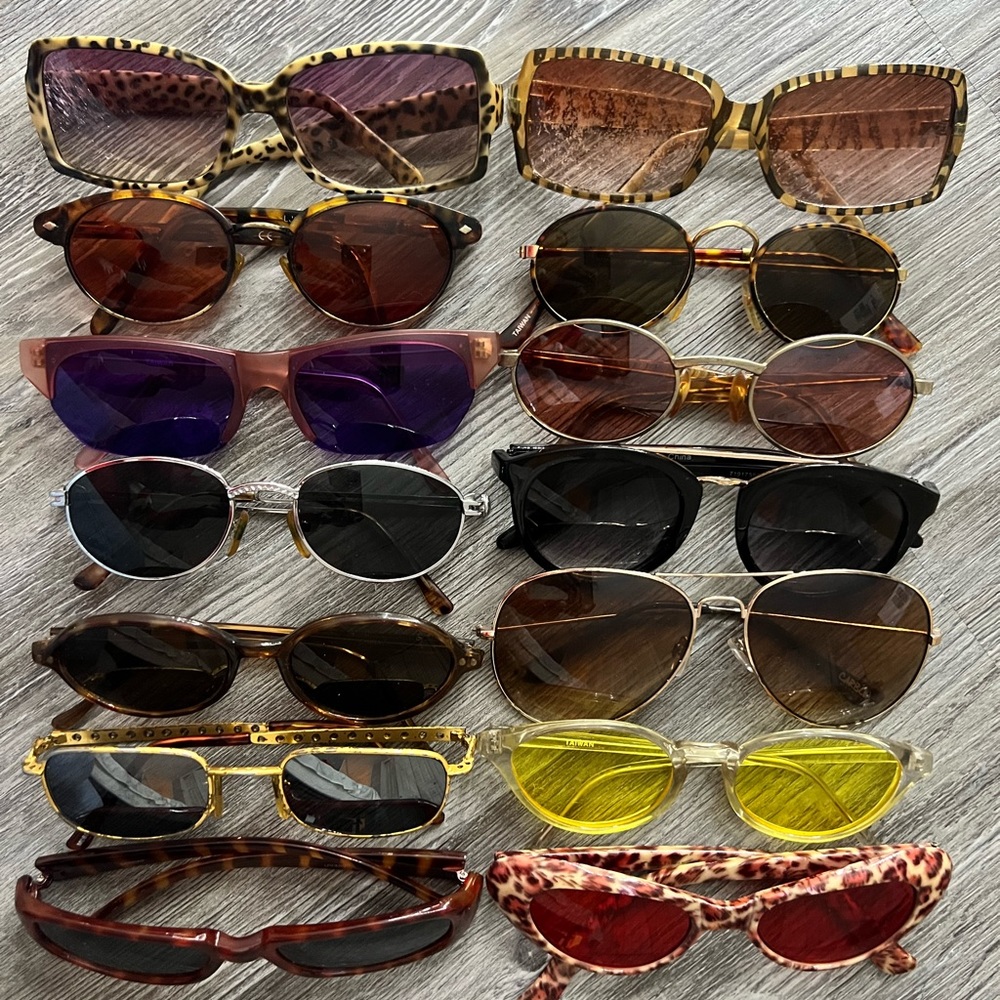 15 pairs of vintage sunglasses